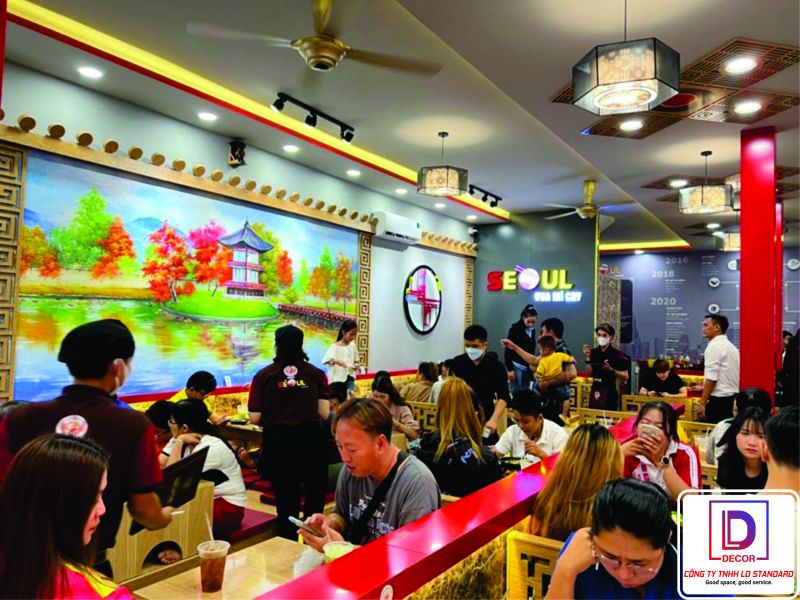 Thiết Kế Thi Công Chuỗi Nhà Hàng Mỳ Cay Seoul Bến Tre